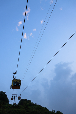 Cable car of Phoenix Parkの写真素材