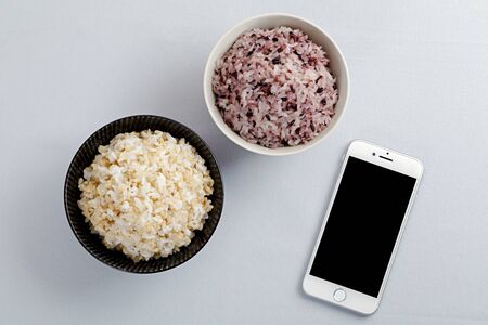 Assortment of Various grains and rice in bowls. 094の写真素材