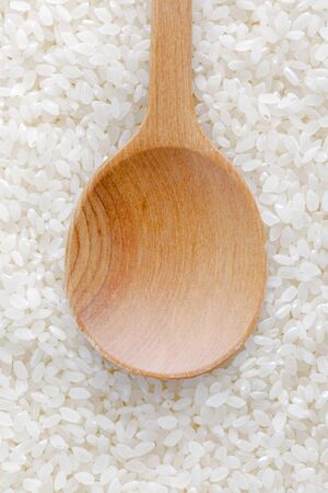 Assortment of Various grains and rice in bowls.の写真素材