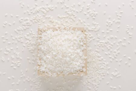 Assortment of Various grains  rice in bowls.の写真素材