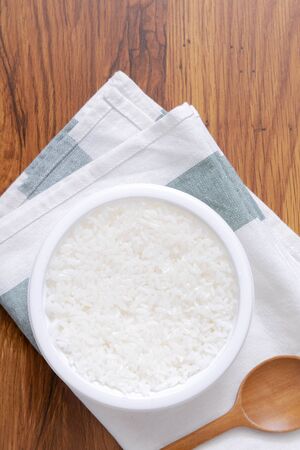 Assortment of Various grains  rice in bowls.の写真素材