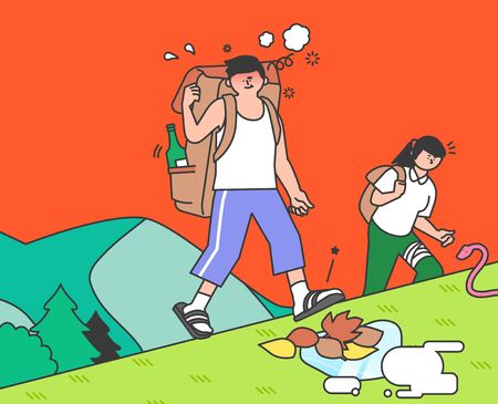 illustration of attention to health and safety when the seasons changeのイラスト素材