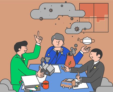 illustration of attention to health and safety when the seasons changeのイラスト素材