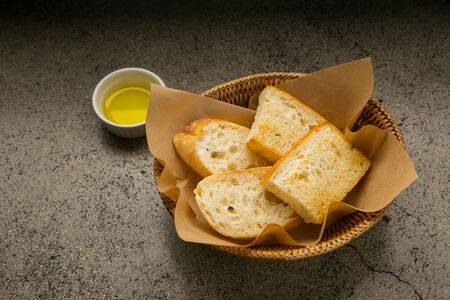 Four slices of bread with sauce