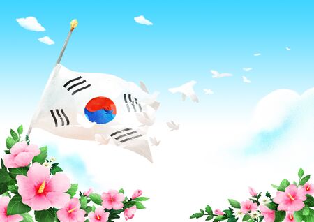 illustration of the Memorial Day of Koreaの写真素材