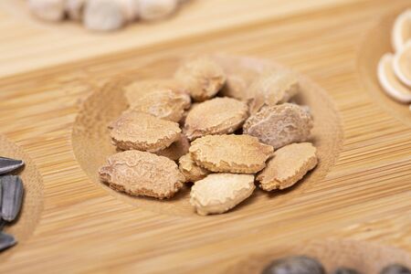 collection of healthy superfood, close up of various seeds