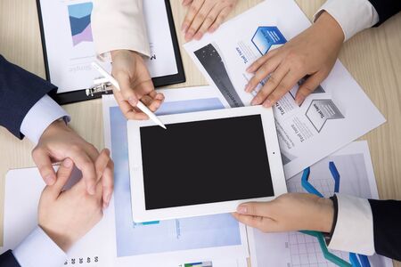 Business, people and cooperation concept, hands business