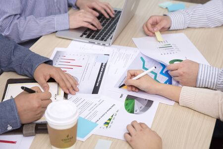 Business, people and cooperation concept, hands businessの写真素材