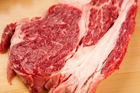 raw chunk of sirloinの写真素材