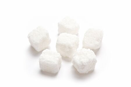 six pieces of sugar cubesの写真素材