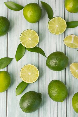 Fresh citrus fruit limesの写真素材