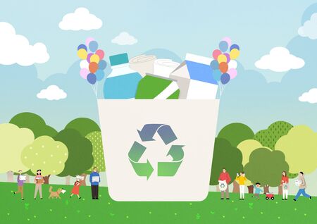 Ecology concept, save the world illustrationの写真素材