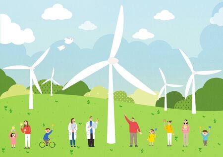 Ecology concept save the world illustrationの写真素材