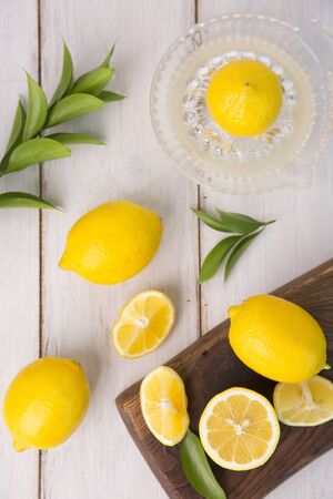 Fresh citrus fruit lemonsの写真素材