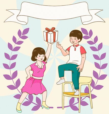 Children's day concept illustrationのイラスト素材