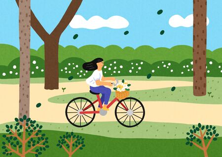 Happy summer travel illustration 007の写真素材