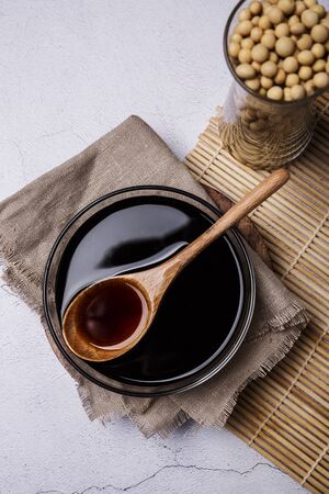 Concept of Korean traditional sauces, soy sauce, soybean paste.の写真素材