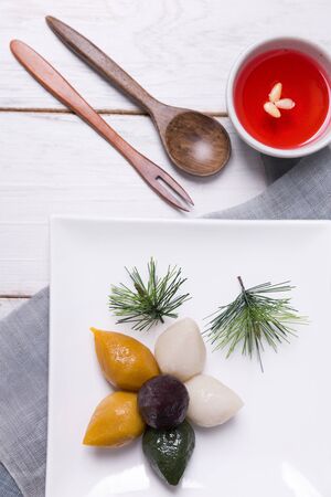 Concept of Korean traditional dessertの写真素材