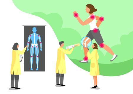 Medical science concept, health care and examination for various diseases illustration 008のイラスト素材