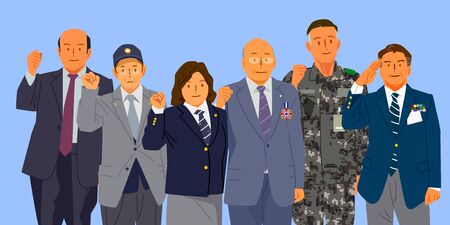 Independence day concept, Korean National Liberation Day on August 15th illustrationのイラスト素材