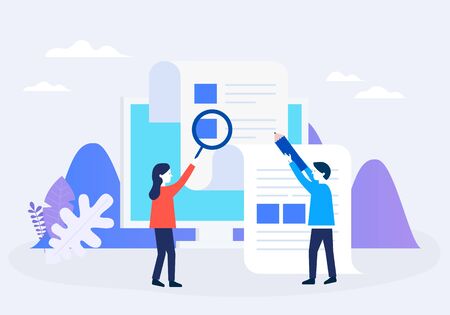 Vector illustration concept for web banner, business presentation.のイラスト素材