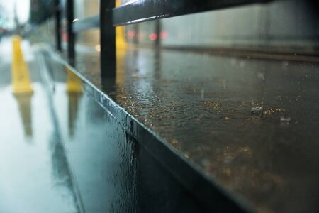 Rainy day, street scenery of Seoul, South Korea 081