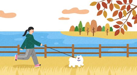 Happy time in Autumn illustration 009の写真素材