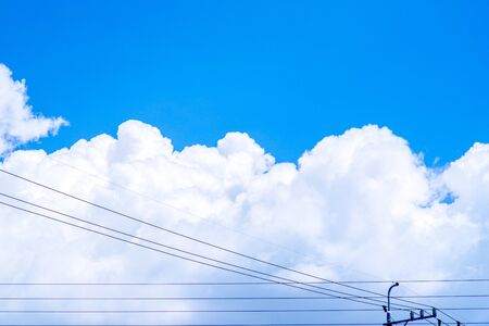Cloud background, beautiful blue sky with white clouds 117