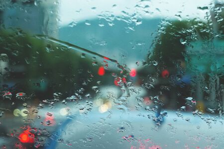 Rainy day, street scenery of Seoul, South Korea 101の写真素材