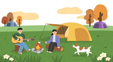 Happy time in Autumn illustration 011の写真素材