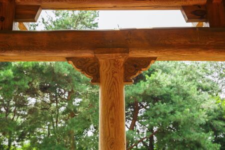 Traditional Korean style architecture, Hanok Village landscapeの写真素材