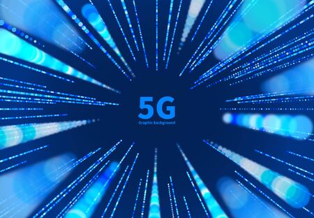 Concept of business, technology, the Internet and 5G network illustration 004のイラスト素材