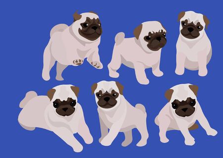 Hand drawn Animals pets vector illustrations 009のイラスト素材