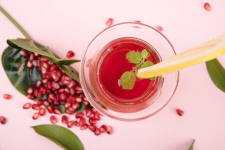 Natural organic concept, Natural haelth and skin care products- pomegranate, lemon, mango and avocado 068の写真素材