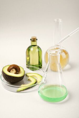 Natural organic concept, Natural haelth and skin care products- pomegranate, lemon, mango and avocado 285の写真素材