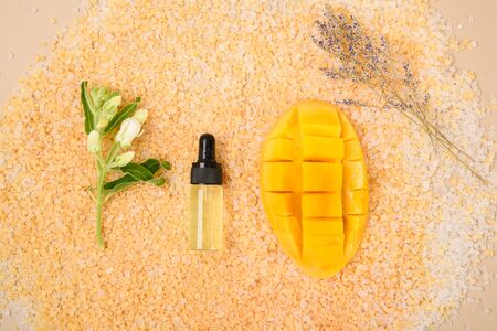 Natural organic concept, Natural haelth and skin care products- pomegranate, lemon, mango and avocado 139の写真素材