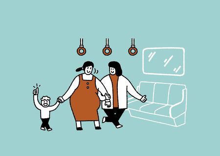 Happy family concept illustration 004の写真素材