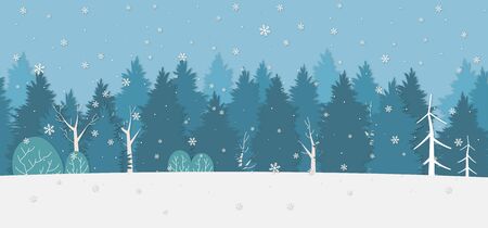 illustration of winter landscapeのイラスト素材