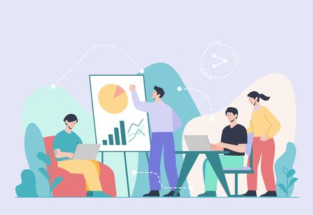 Sharing economy and smart consumption concept illustrationのイラスト素材