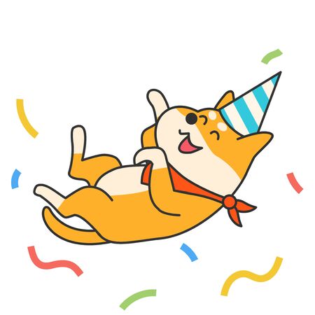 Cute and lovely dog, pets icon illustrationのイラスト素材