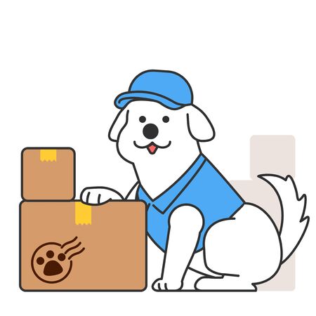 Cute and lovely animals, pets icon illustrationのイラスト素材