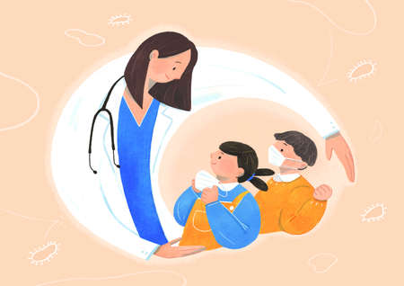 Anti-virus, health care and medical concept illustration 002の写真素材