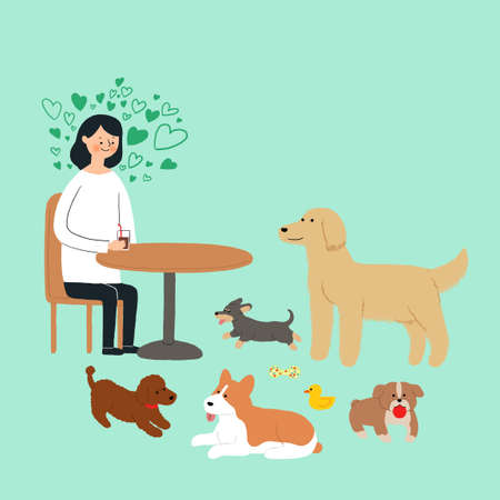 Living with a pet 007 - stock illustrationの写真素材