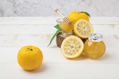 fresh fruit concept. close up of lemons and citrons 152の写真素材