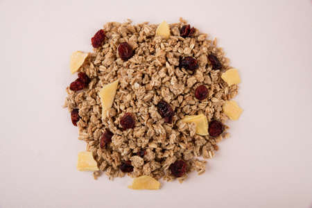 Delicious and healthy breakfast concept - cereal, Porridge and Energy bar 028の写真素材