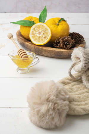 fresh fruit concept. close up of lemons and citrons 161