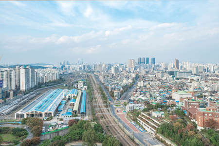 Cityscape of Seoul, Korea. modern architecture on sunny day.  025