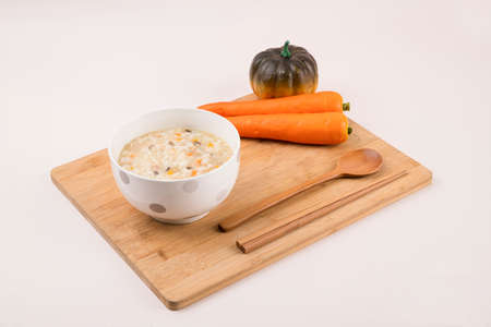 Delicious and healthy breakfast concept - cereal, Porridge and Energy bar 194の写真素材