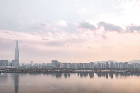 Cityscape of Seoul, Korea. modern architecture on sunny day.  034の写真素材
