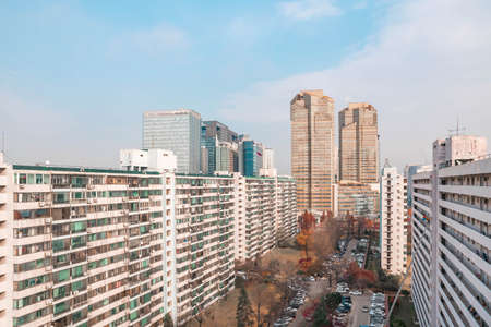 Cityscape of Seoul, Korea. modern architecture on sunny day.  045の写真素材